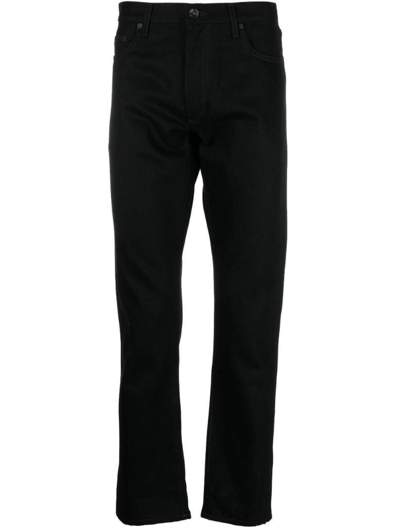Black Diag Straight Leg Jeans