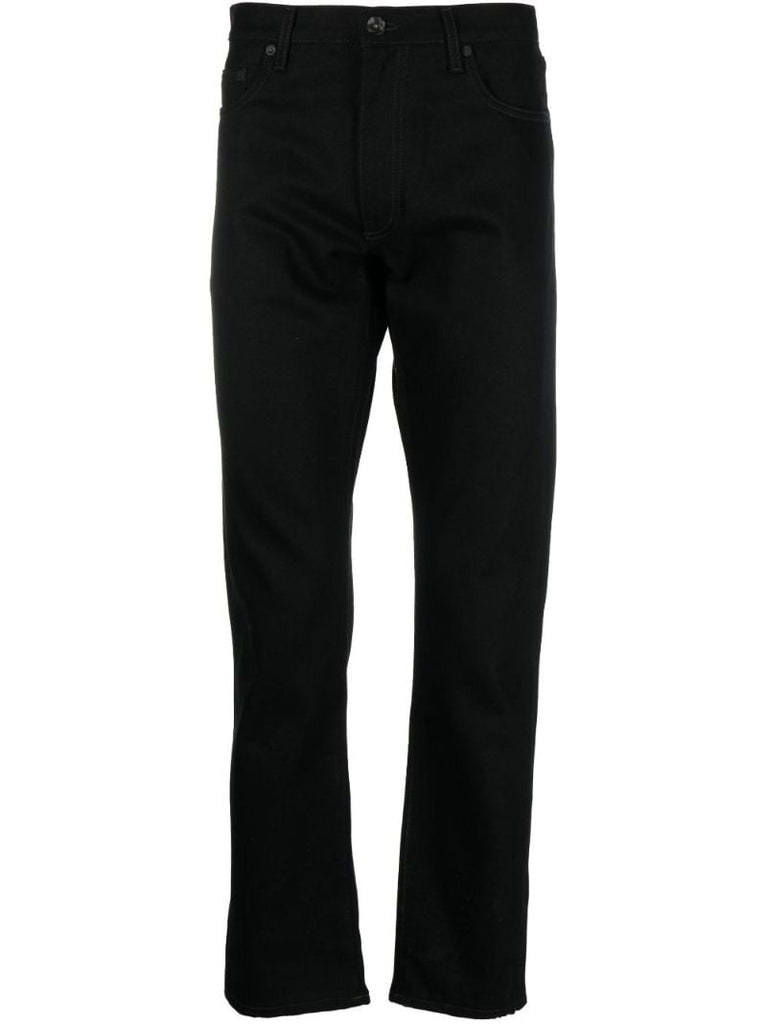 Black Diag Straight Leg Jeans