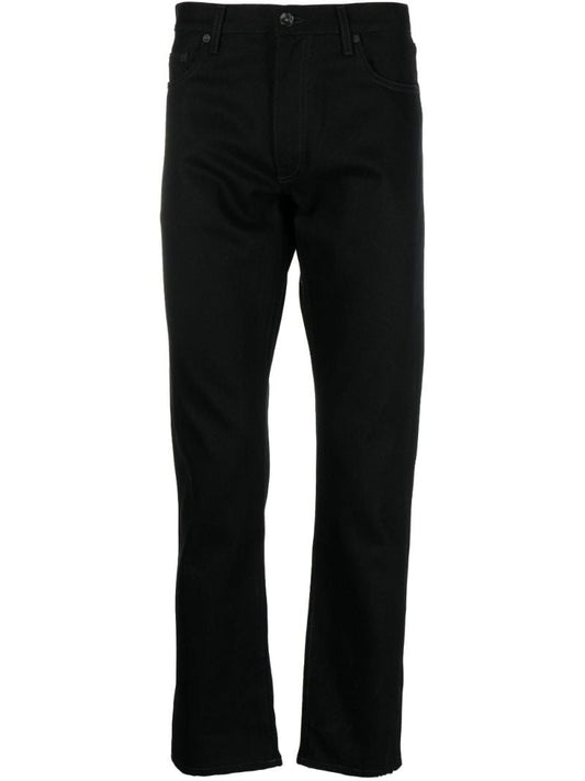 Black Diag Straight Leg Jeans