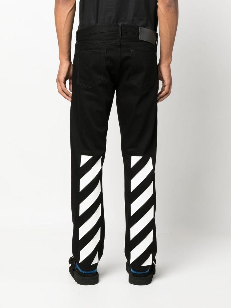 Black Diag Straight Leg Jeans