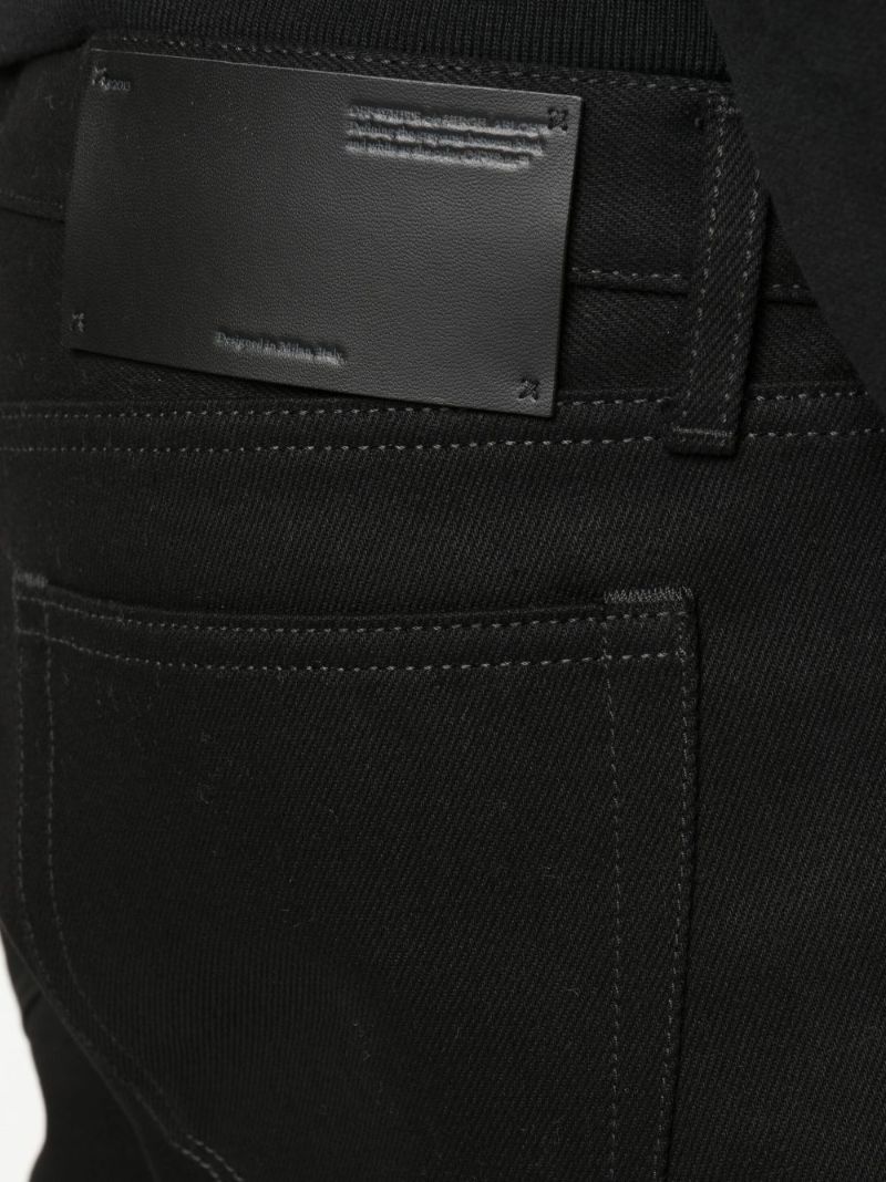 Black Diag Straight Leg Jeans