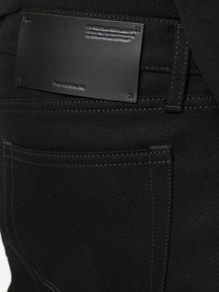 Black Diag Straight Leg Jeans