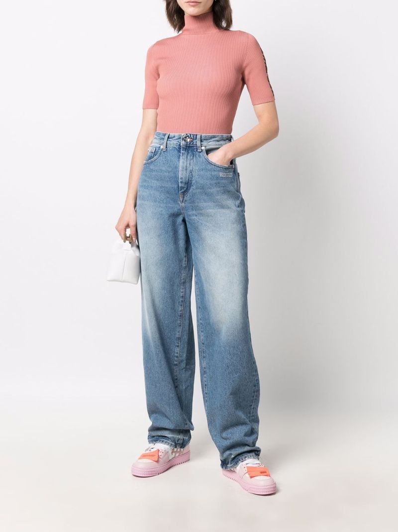 Blue Wide-leg Jeans