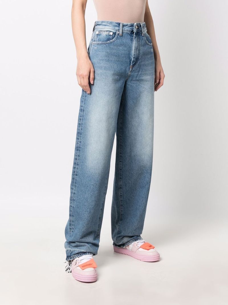 Blue Wide-leg Jeans