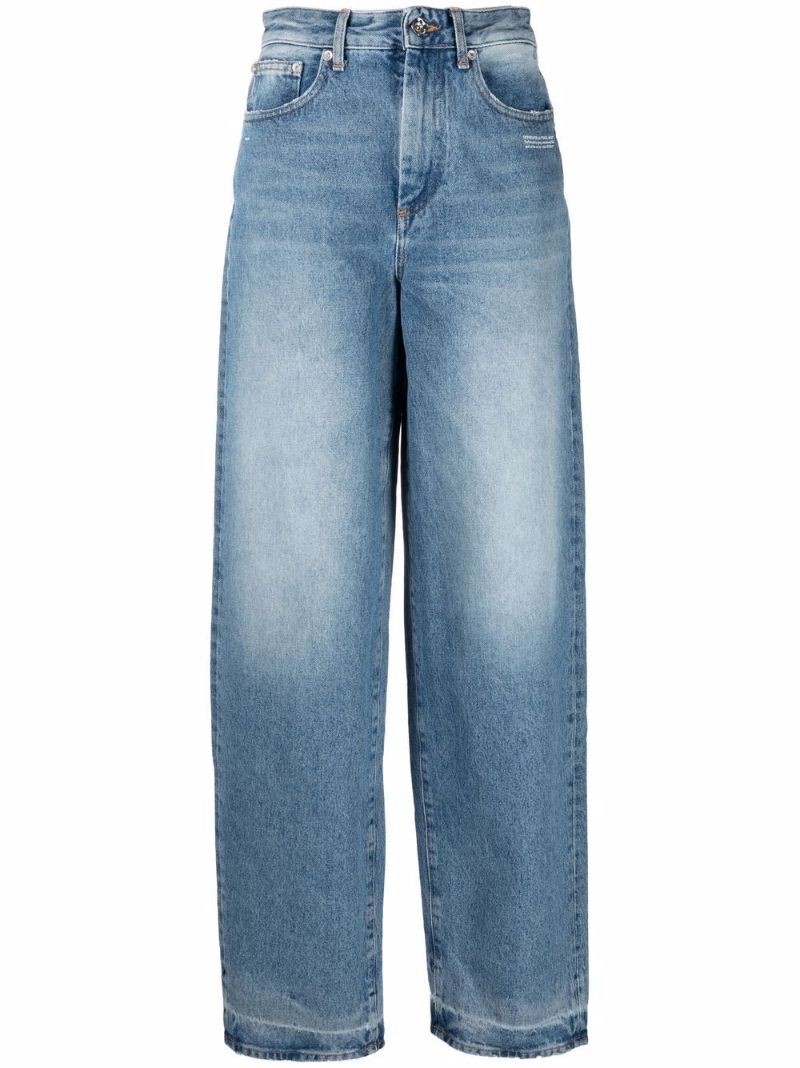 Blue Wide-leg Jeans