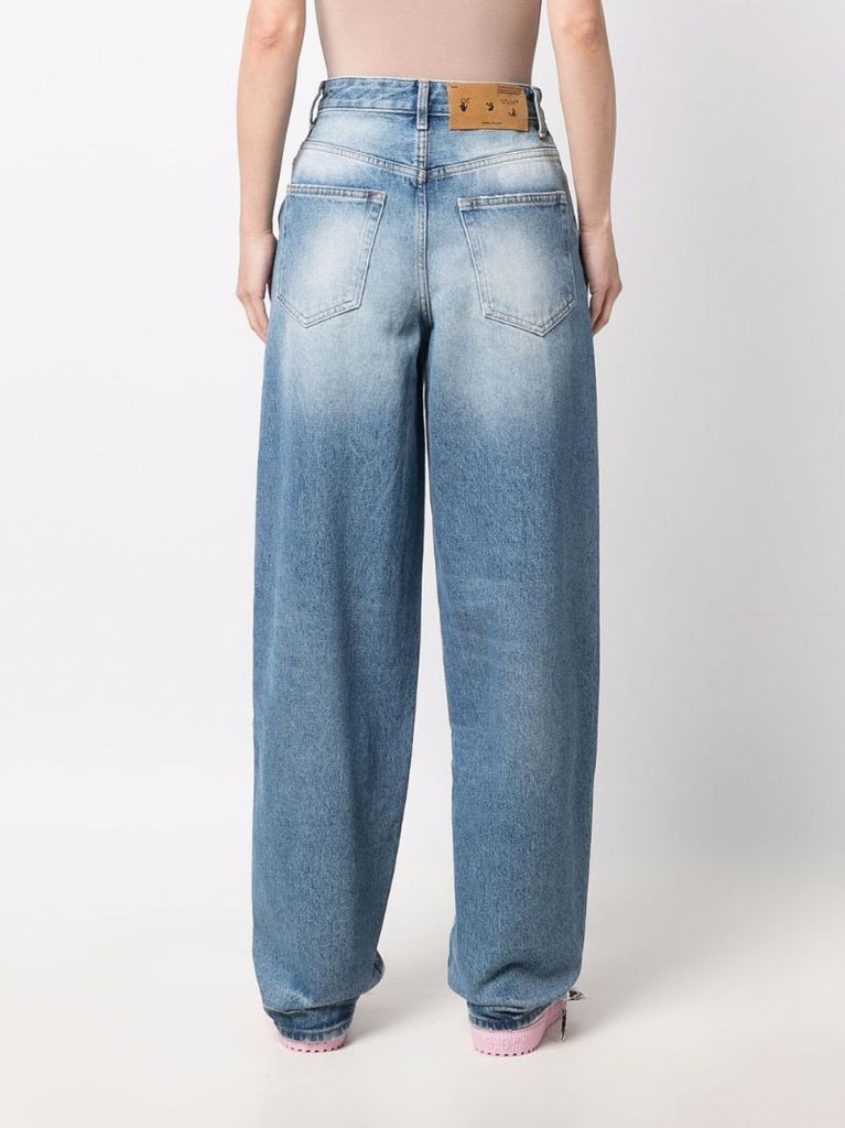 Blue Wide-leg Jeans