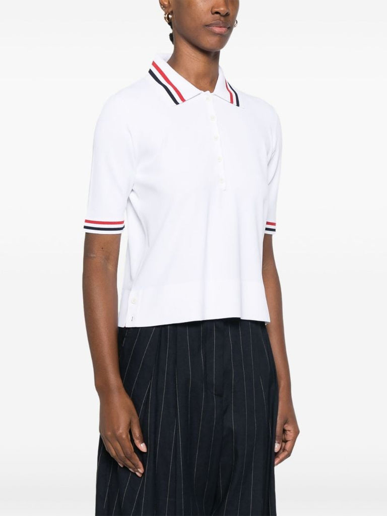 White Rwb-stripe Polo Shirt