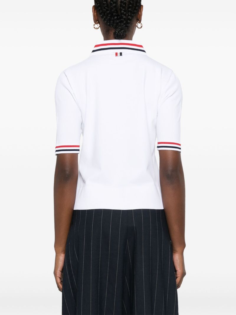 White Rwb-stripe Polo Shirt