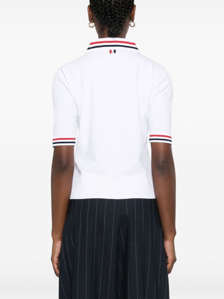 White Rwb-stripe Polo Shirt