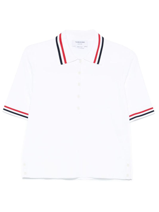 White Rwb-stripe Polo Shirt