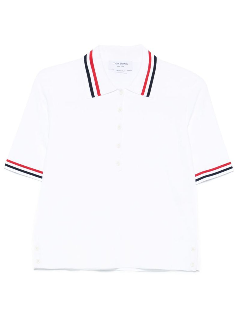 White Rwb-stripe Polo Shirt