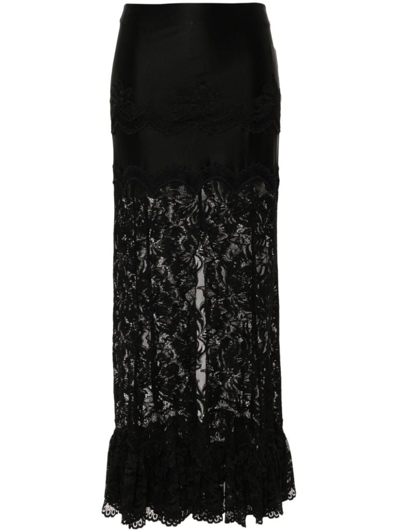 Black Lace Long Skirt