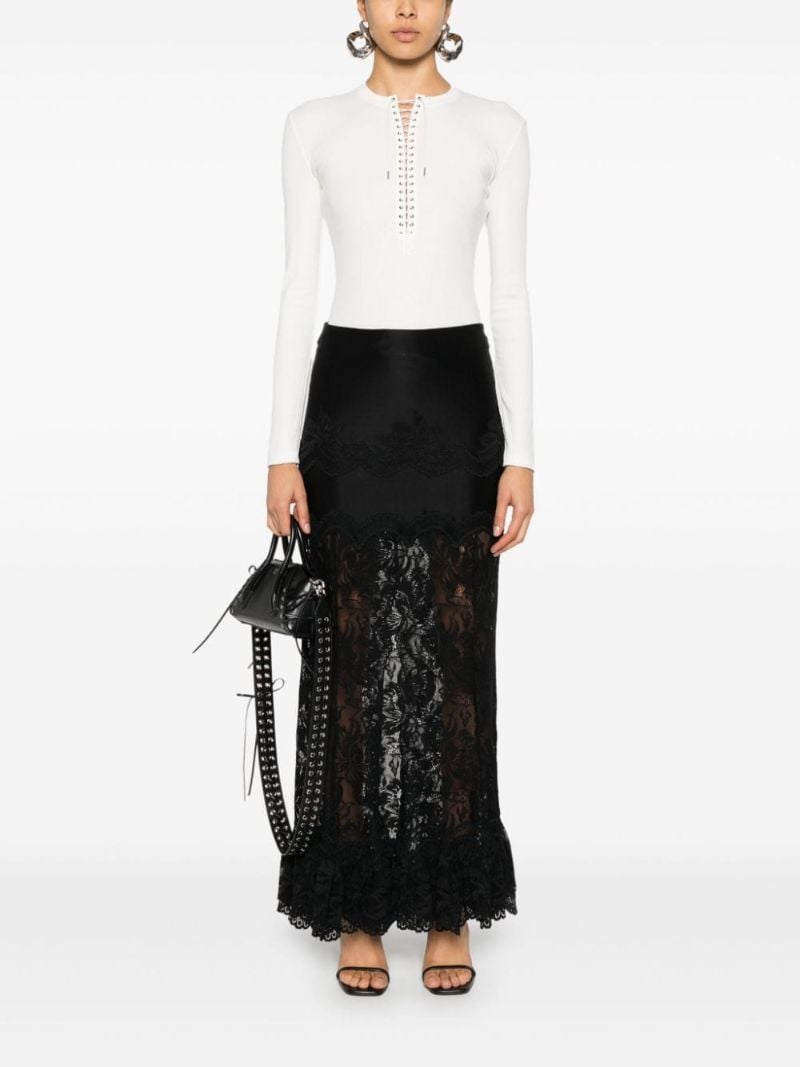 Black Lace Long Skirt