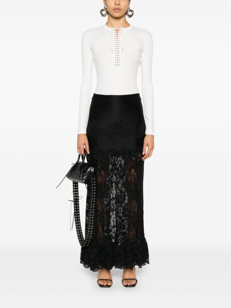 Black Lace Long Skirt