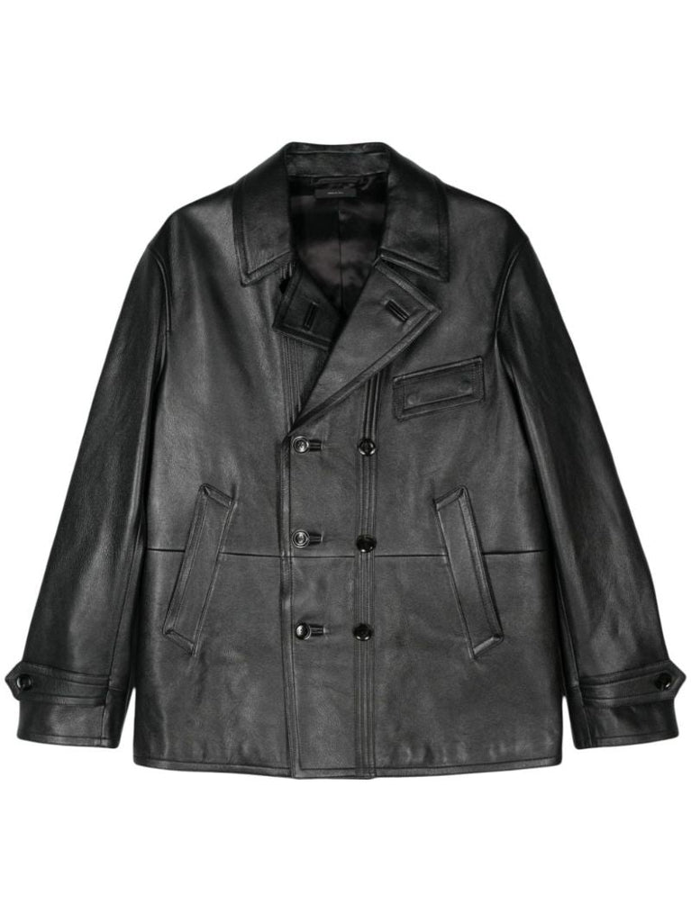 Grained Leather Jacket