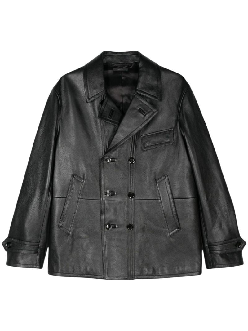 Grained Leather Jacket