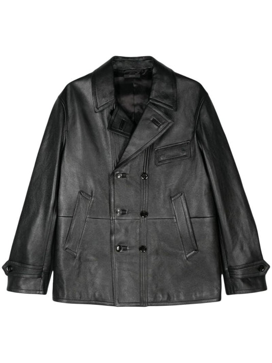 Grained Leather Jacket