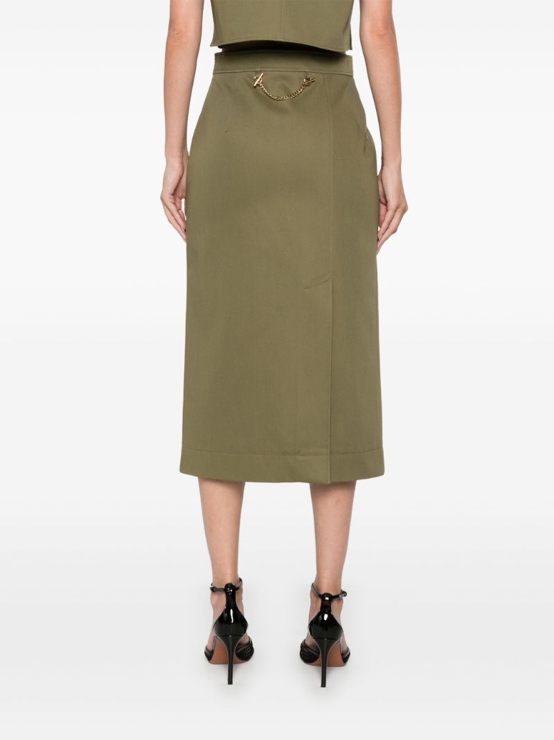 Cotton Midi Skirt