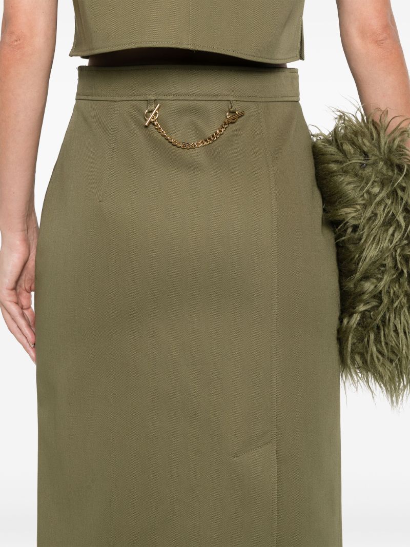 Cotton Midi Skirt