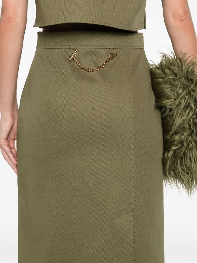 Cotton Midi Skirt
