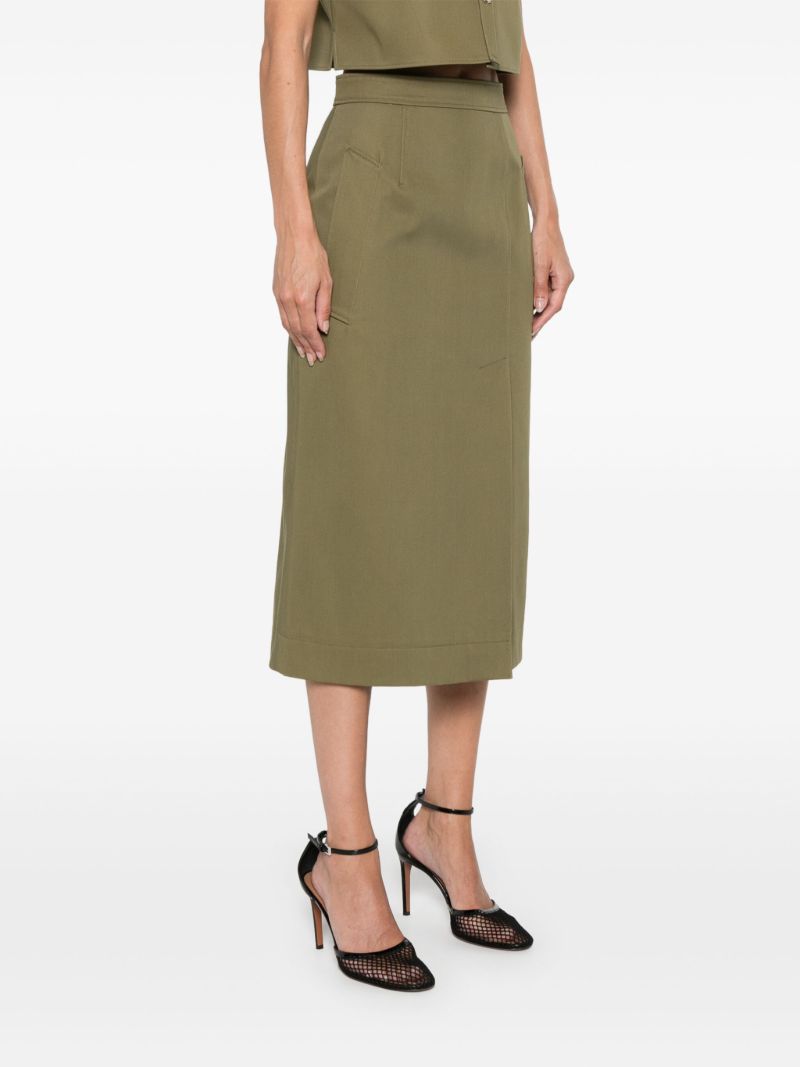 Cotton Midi Skirt