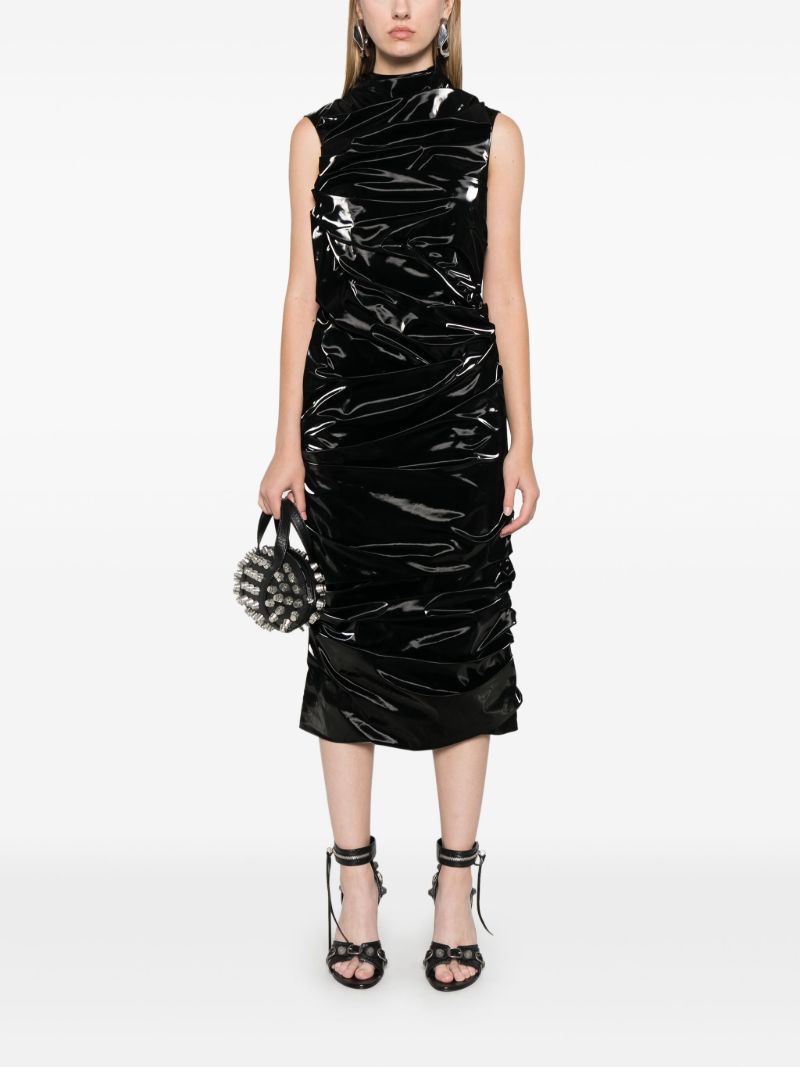 High-shine Ruched Dress
