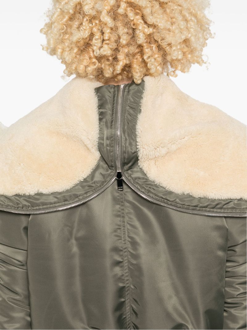 Shearling-collar Bomber Jacket