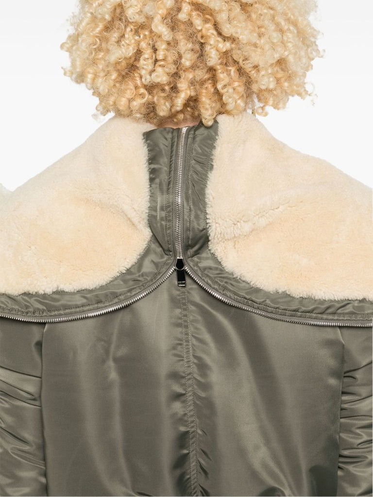 Shearling-collar Bomber Jacket