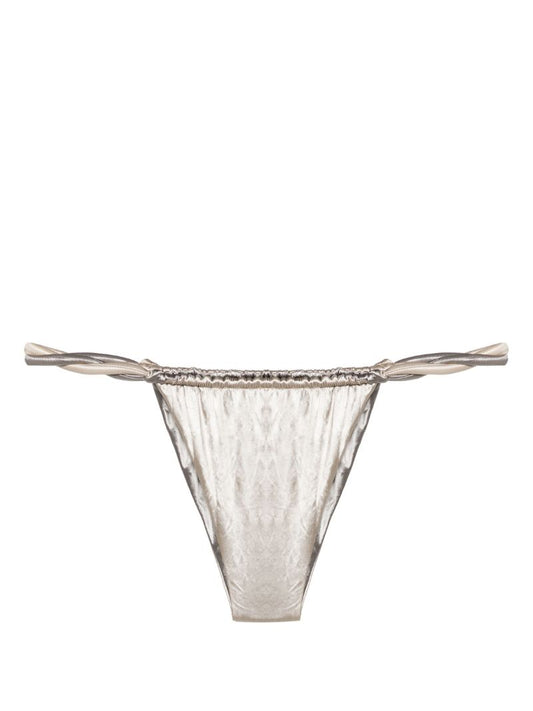 Silver-tone Chunky Rope Bikini Bottoms