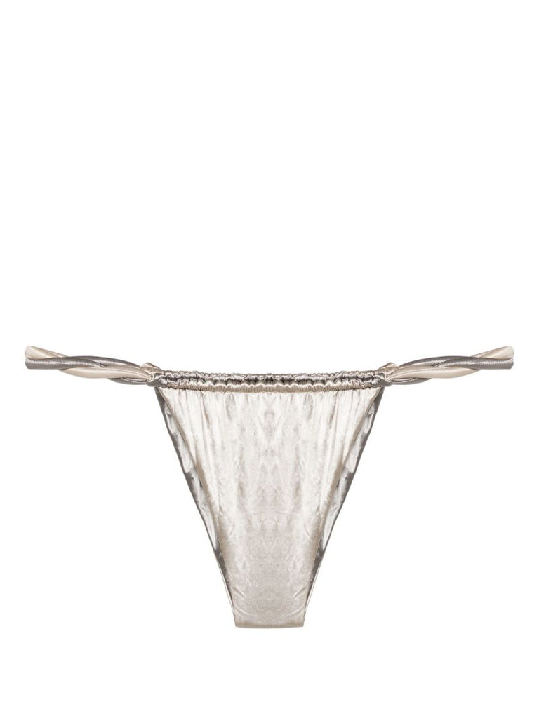 Silver-tone Chunky Rope Bikini Bottoms