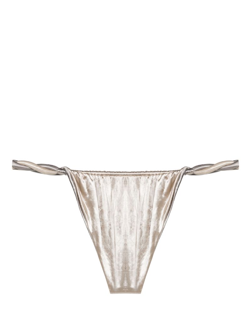 Silver-tone Chunky Rope Bikini Bottoms