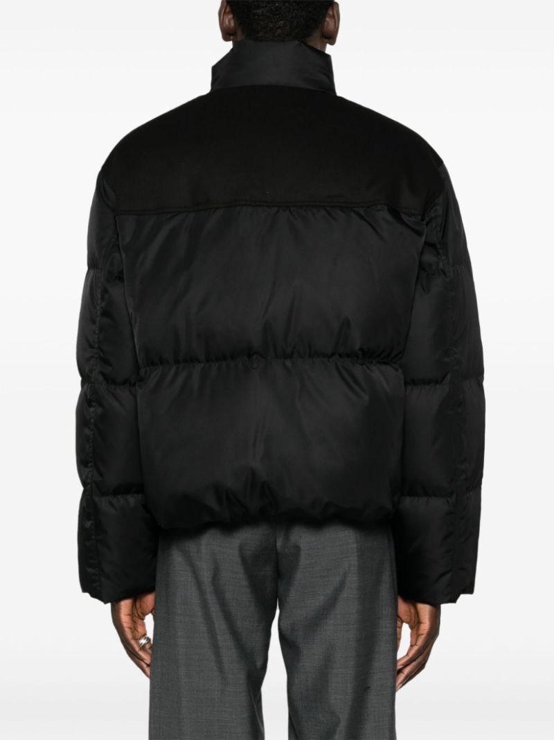 Black Triangle Logo Cotton Down Jacket