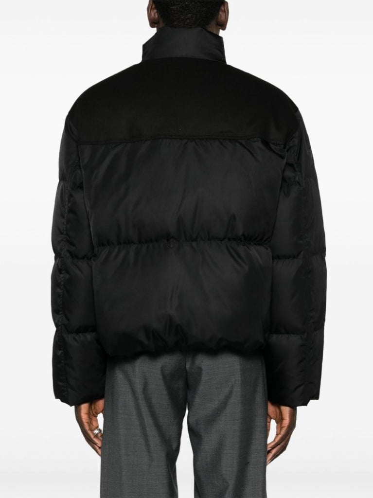 Black Triangle Logo Cotton Down Jacket