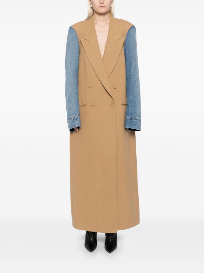Denim-sleeve Coat