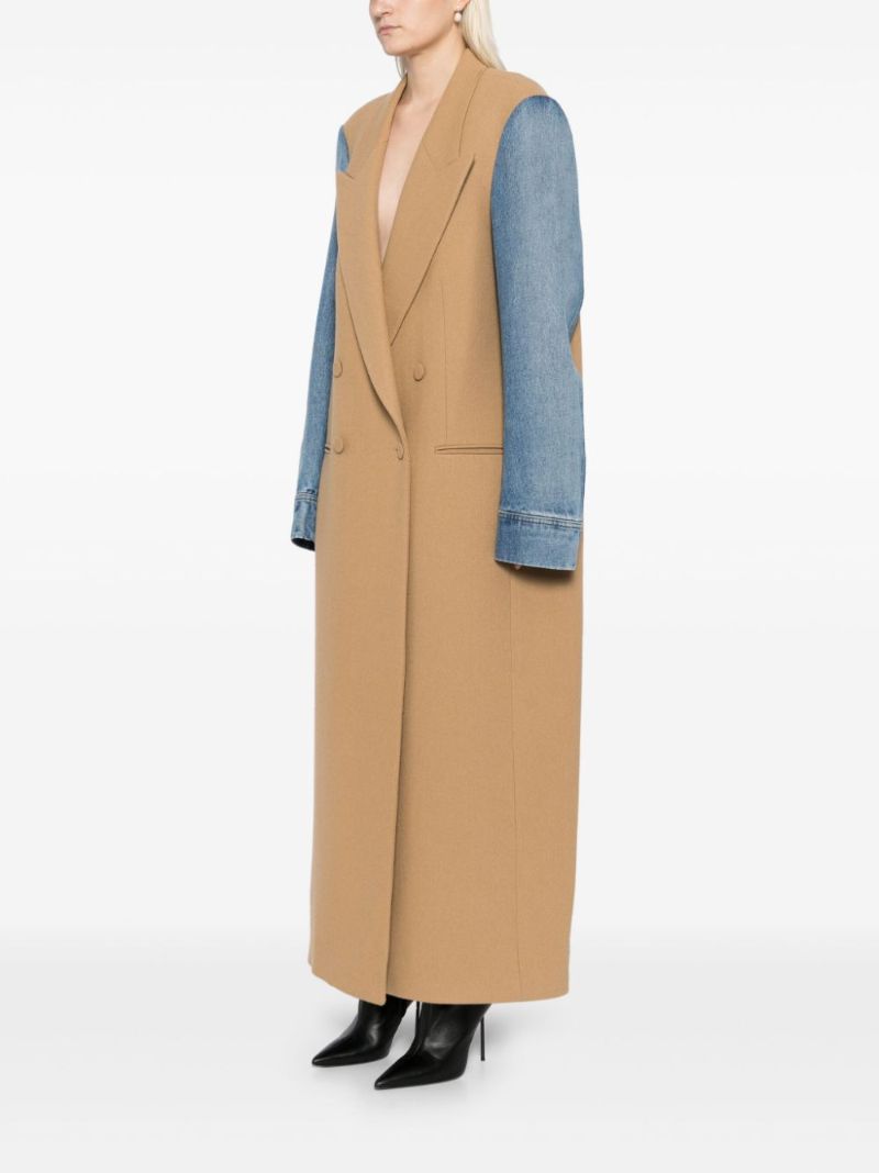 Denim-sleeve Coat