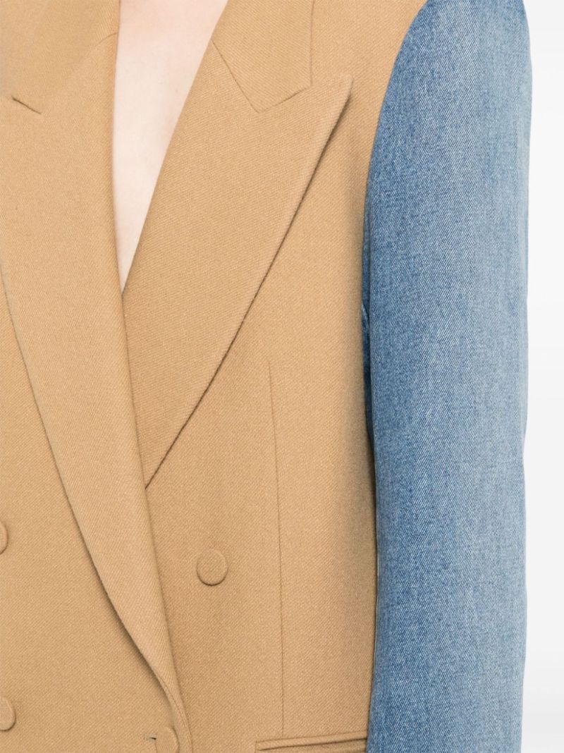 Denim-sleeve Coat