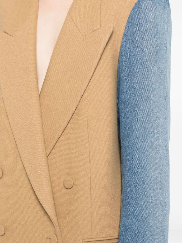 Denim-sleeve Coat