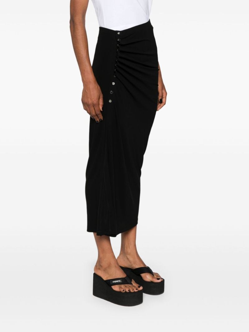 Black Draped Skirt