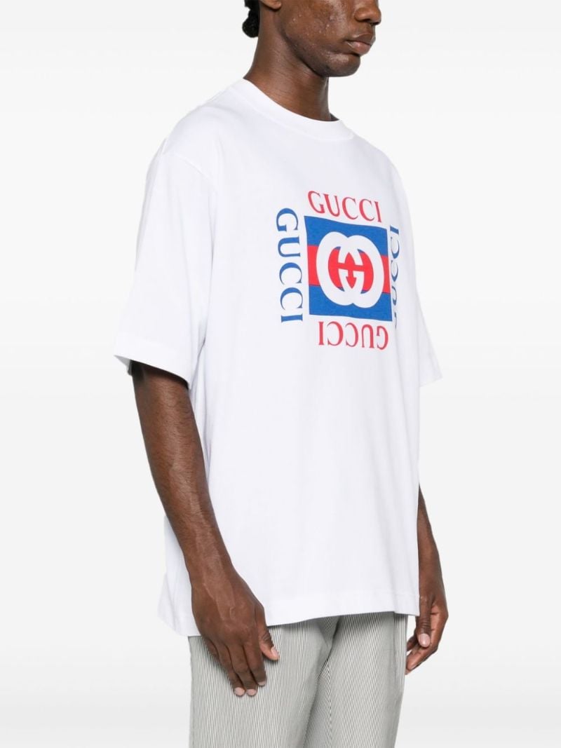 White Interlocking G-print T-shirt