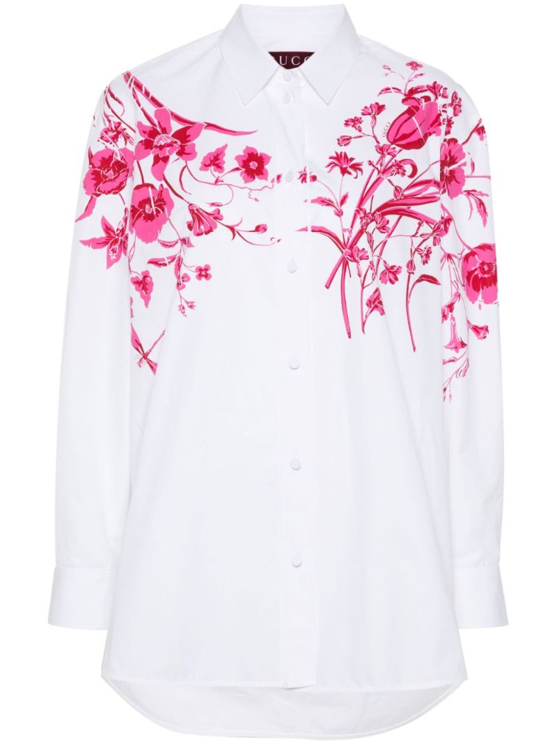 Floral-print Cotton Poplin Shirt