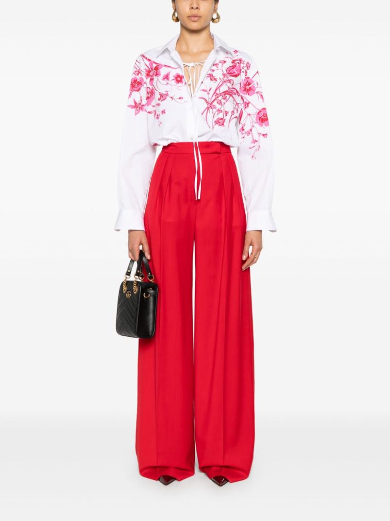 Floral-print Cotton Poplin Shirt