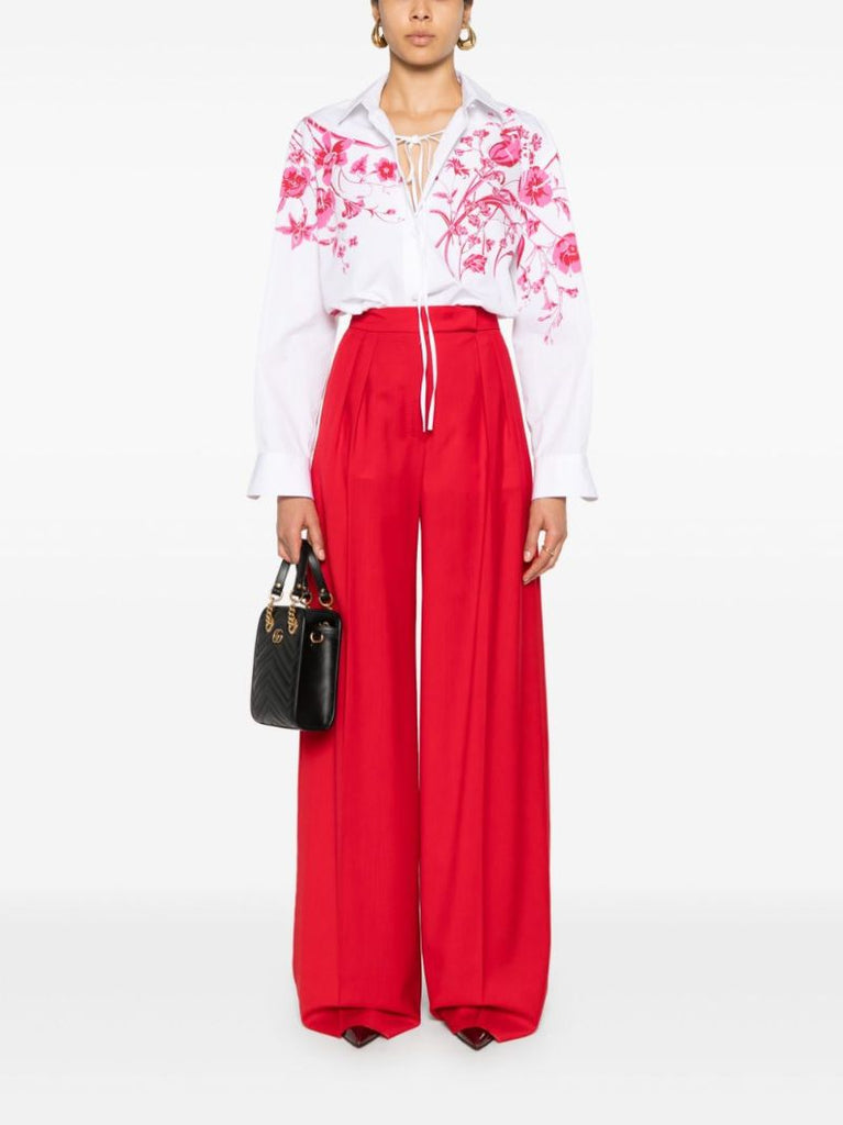 Floral-print Cotton Poplin Shirt