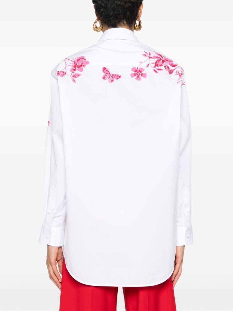 Floral-print Cotton Poplin Shirt