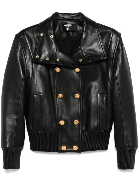 Double-breasted Leather Jacket