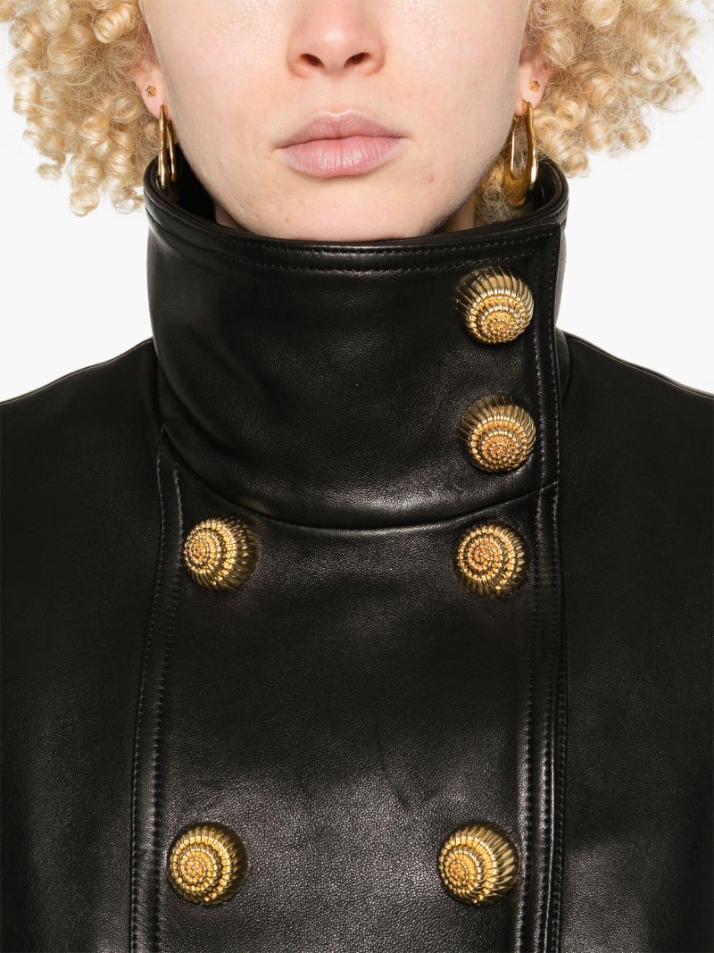 Double-breasted Leather Jacket