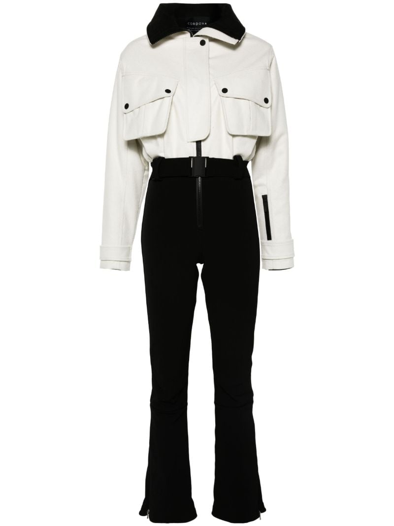White Two-tone Ski Suit