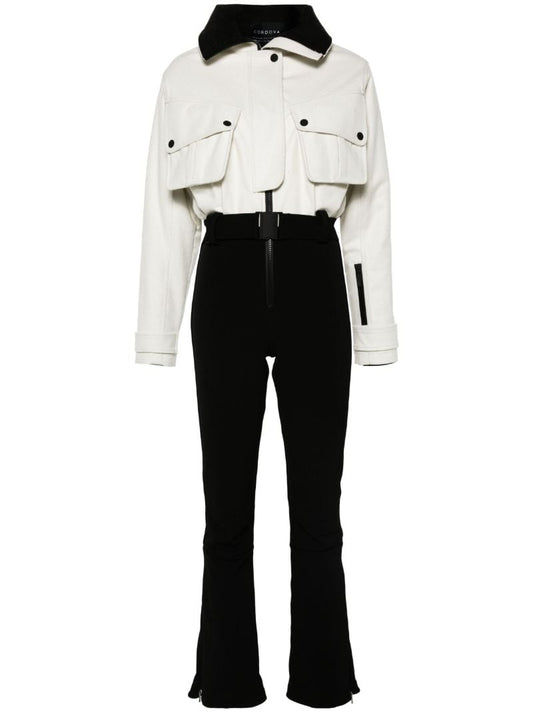 White Two-tone Ski Suit