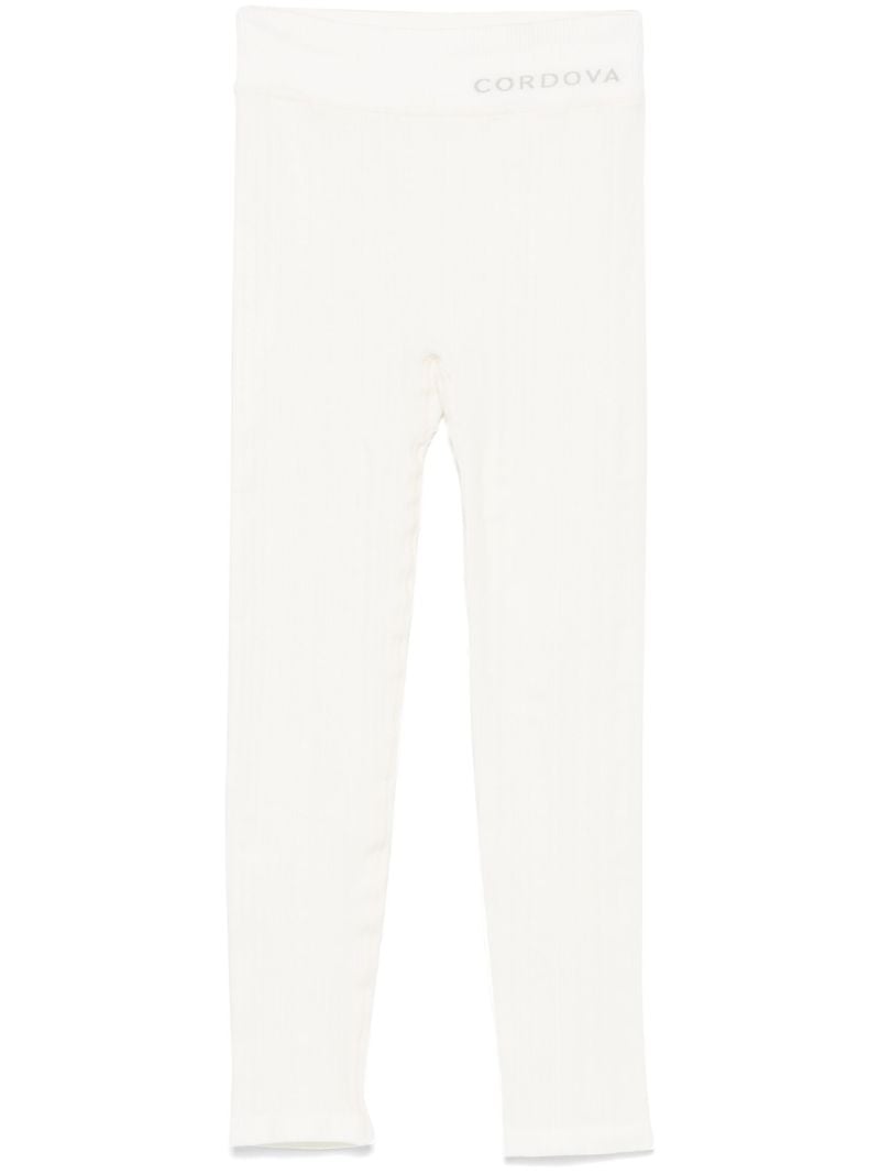 White Lyocell Ski Leggings
