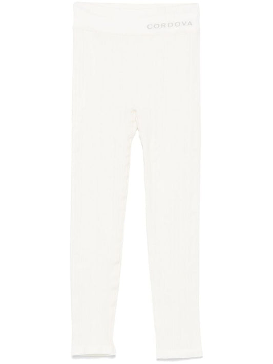 White Lyocell Ski Leggings
