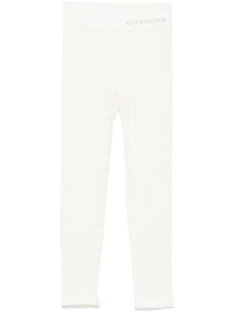 White Lyocell Ski Leggings